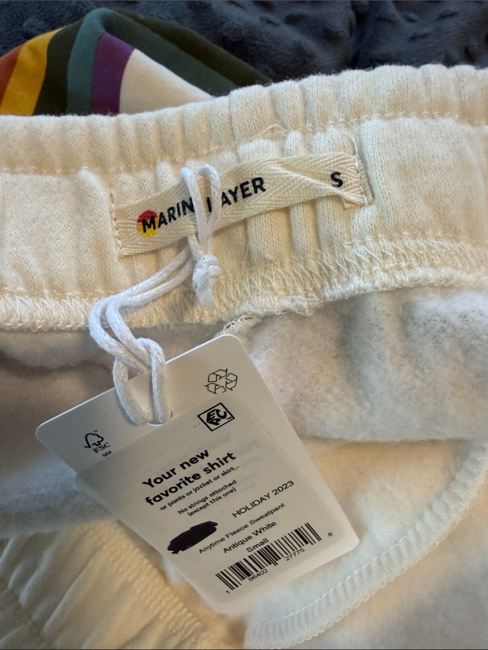 Marine Layer Anytime Rainbow Fleece Sweatpant - Picture 8 of 8
